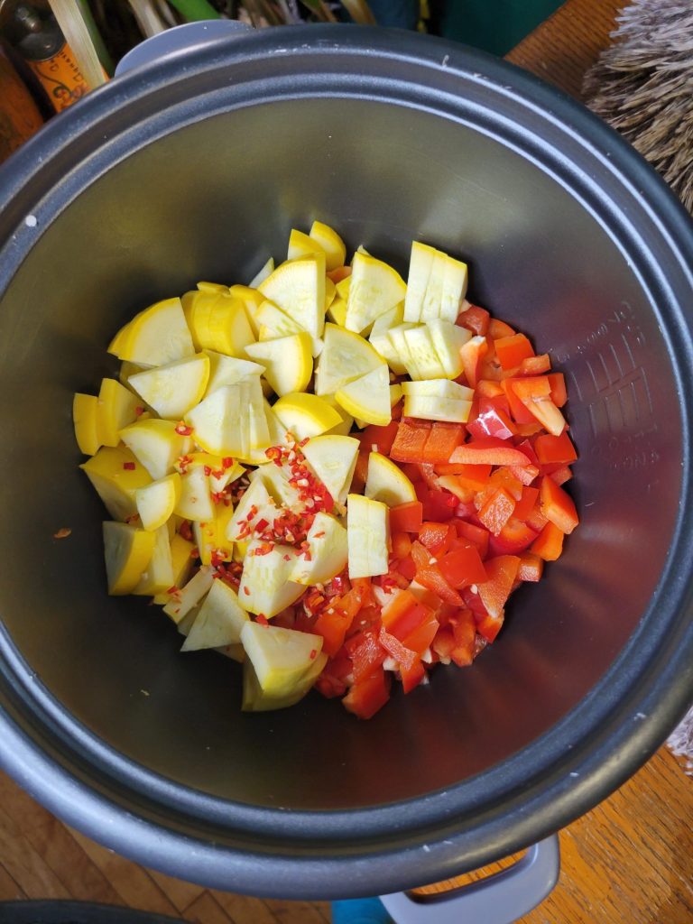 Quinoa w/ Summer Squash & Super Chili Peppers