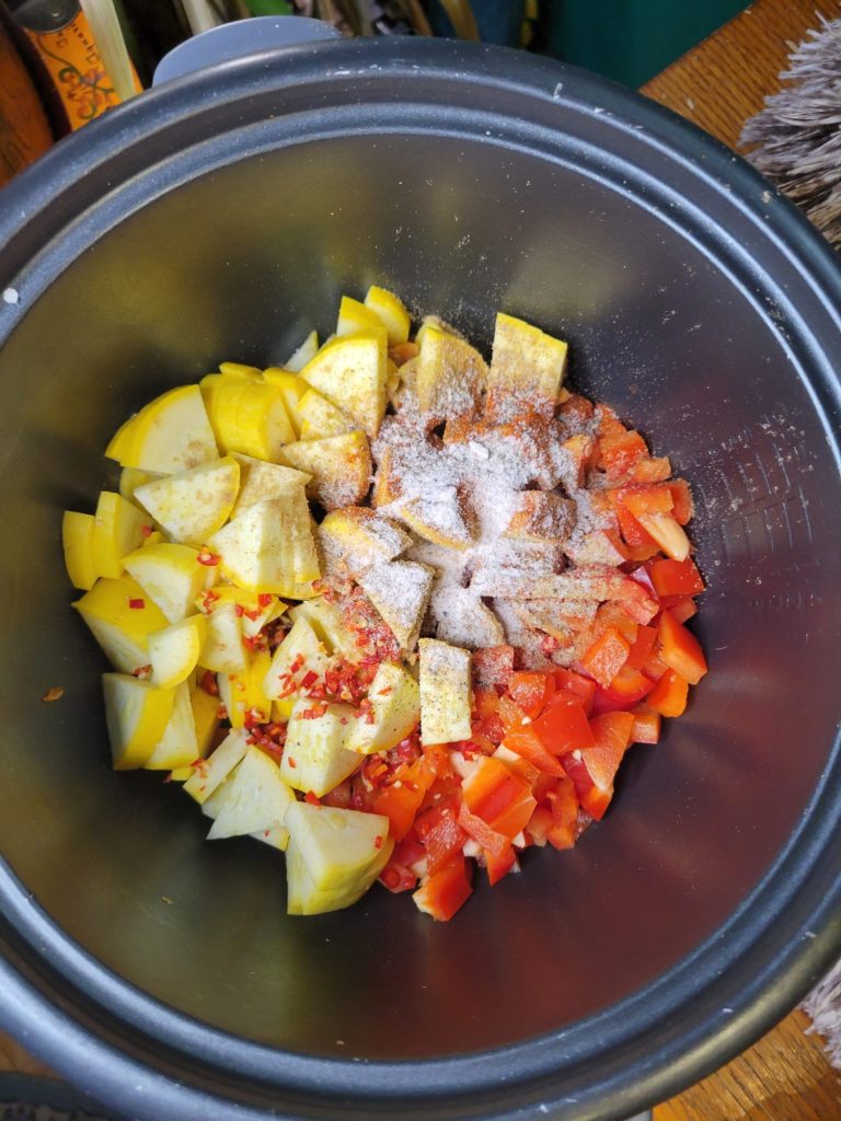 Quinoa w/ Summer Squash & Super Chili Peppers