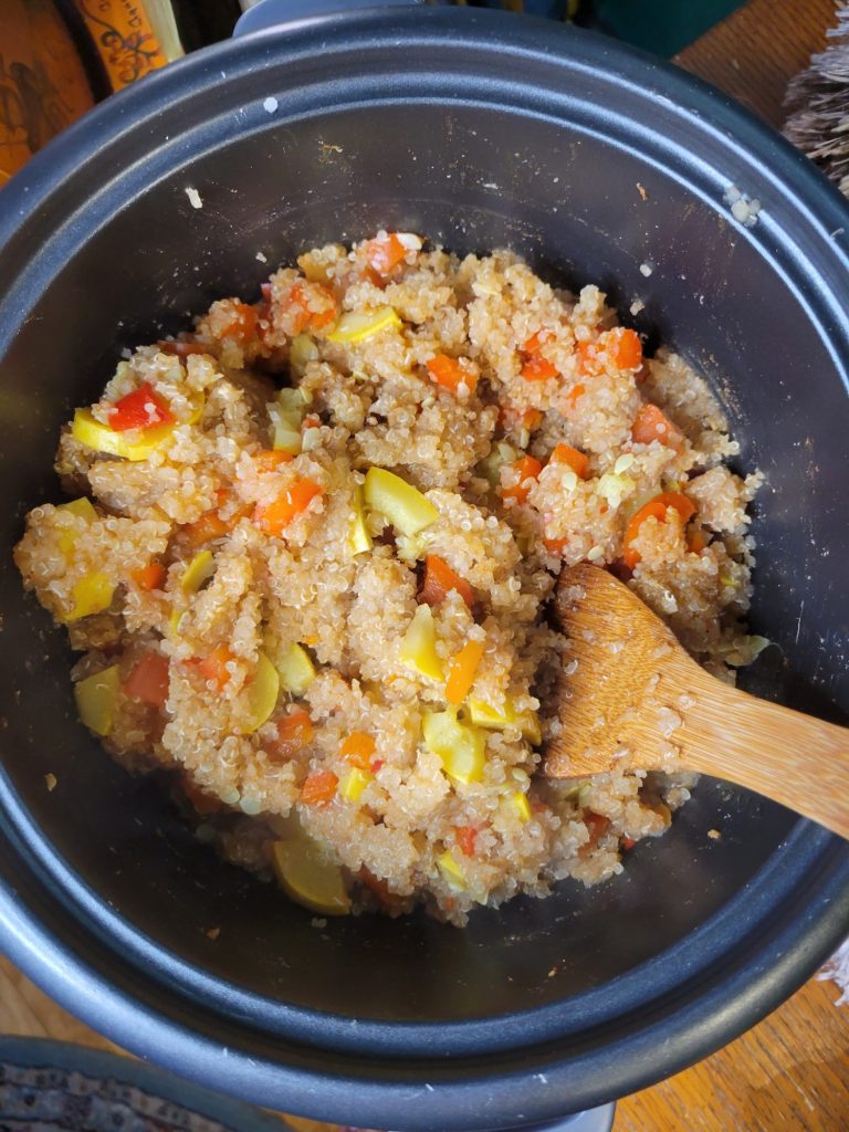 Quinoa w/ Summer Squash & Super Chili Peppers