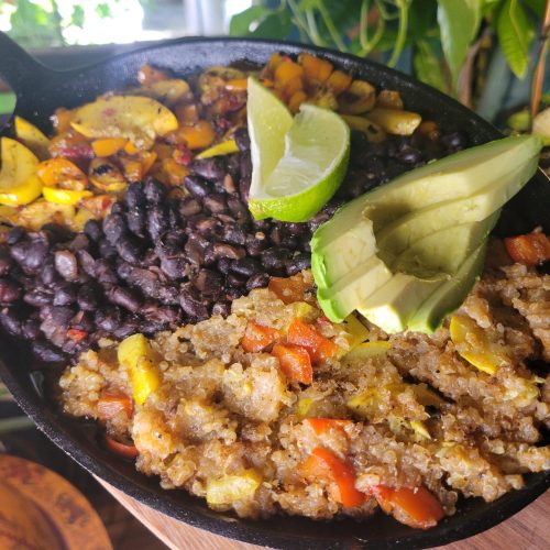 Fajitas w/ Black Beans, Quinoa, & Summer Squash