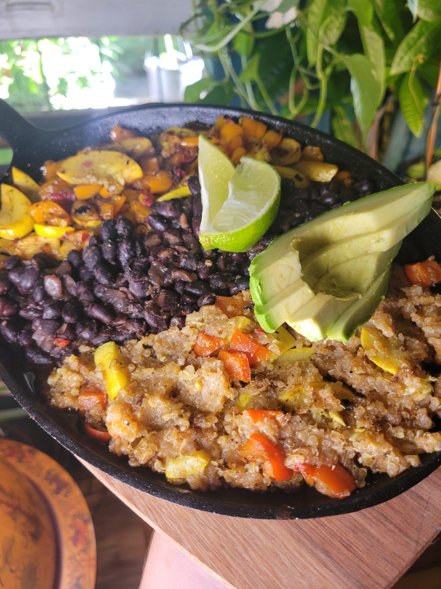 Fajitas w/ Black Beans, Quinoa, & Summer Squash