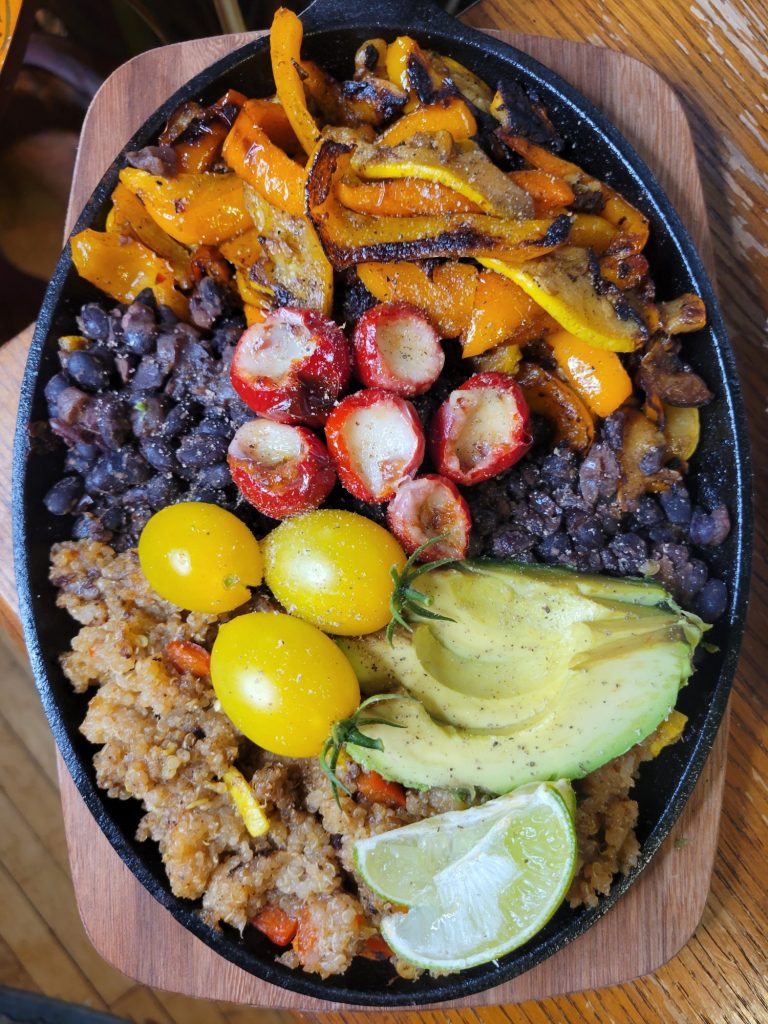 Fajitas w/ Black Beans, Quinoa, & Yellow Tomatoes