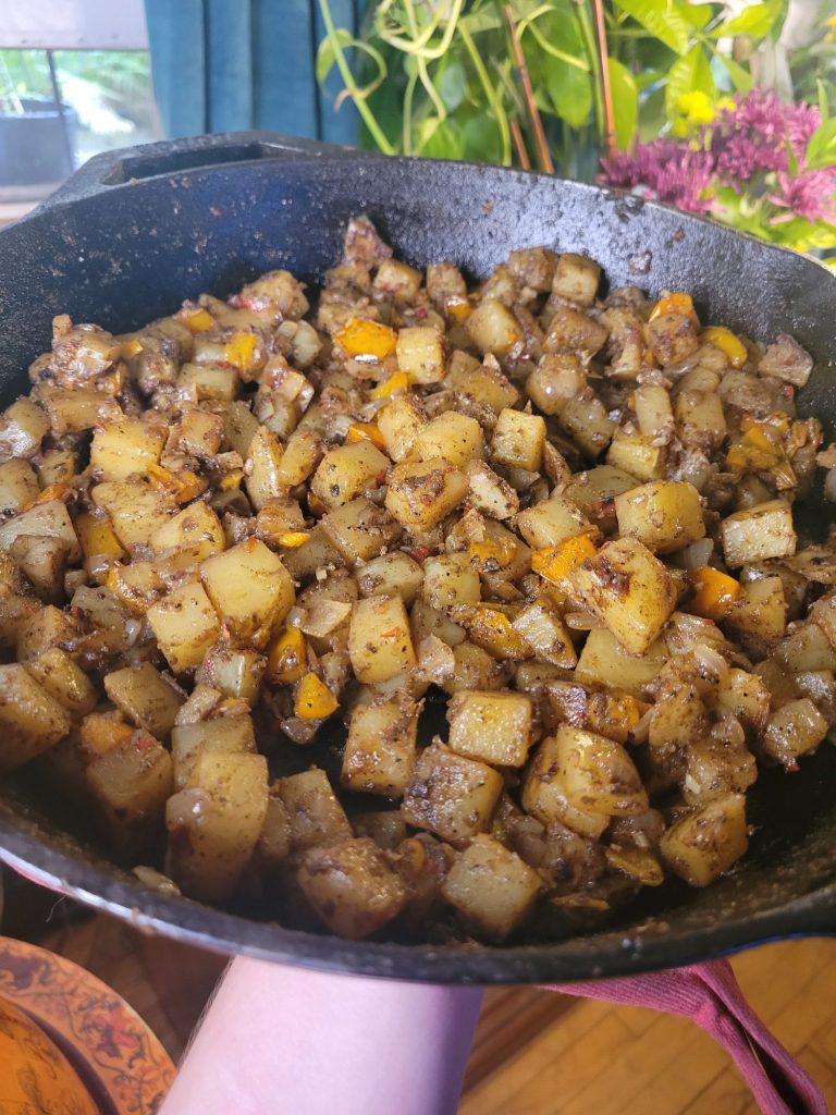 Sautéed Yukon Gold Potatoes w/ Red Ember Peppers