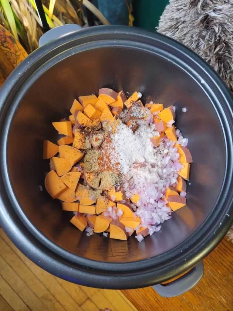 Black Rice w/ Shallots & Sweet Potatoes