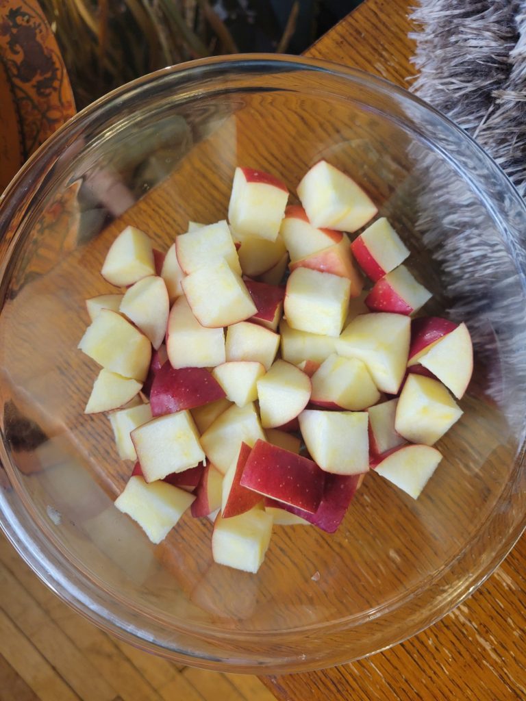 Roasted Snap Dragon Apple Cubes