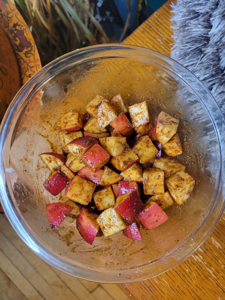 Roasted Snap Dragon Apple Cubes