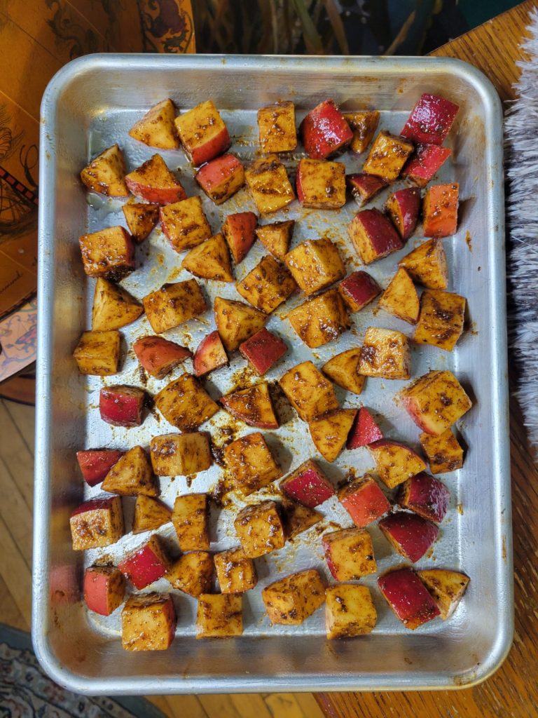 Roasted Snap Dragon Apple Cubes