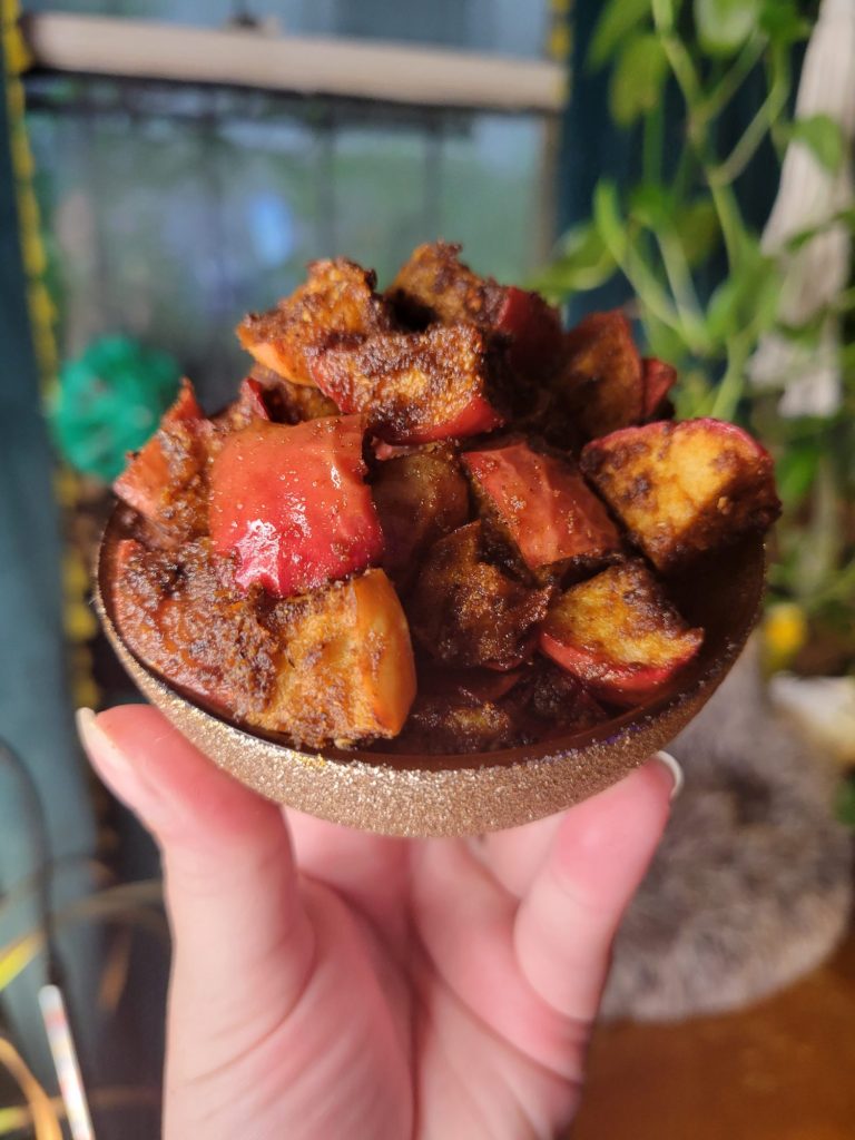 Roasted Snap Dragon Apple Cubes