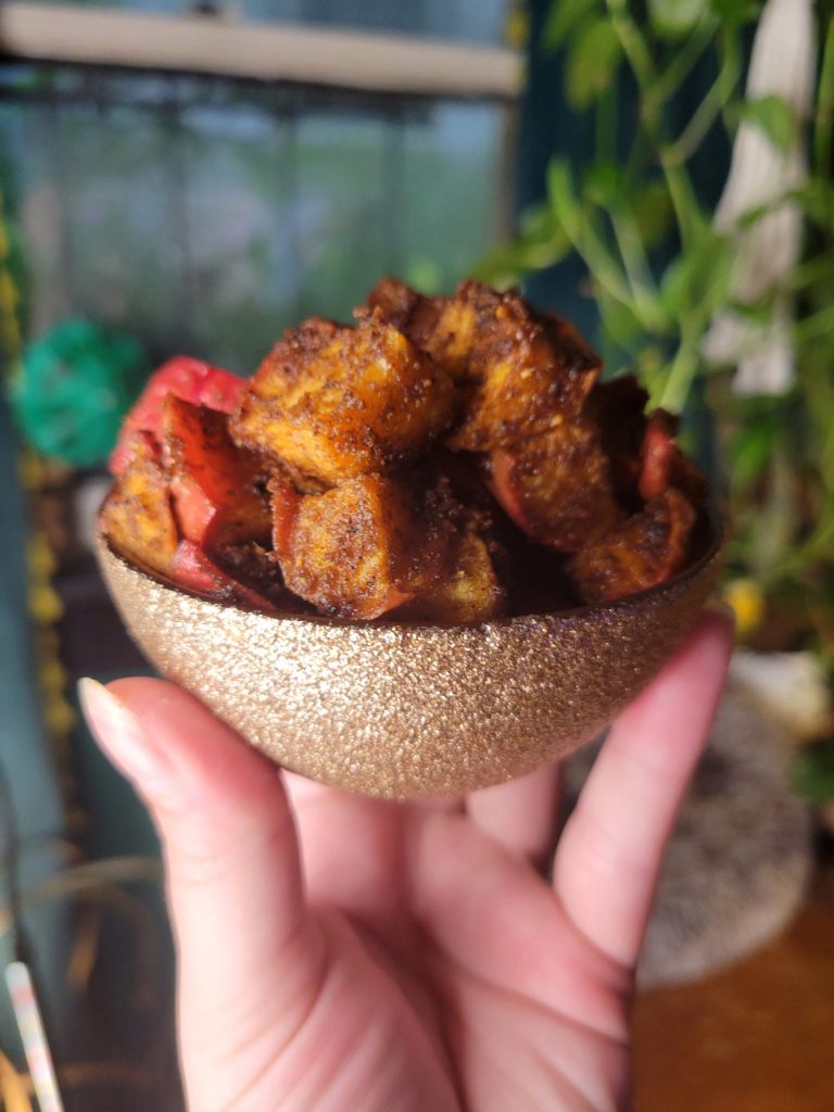 Roasted Snap Dragon Apple Cubes