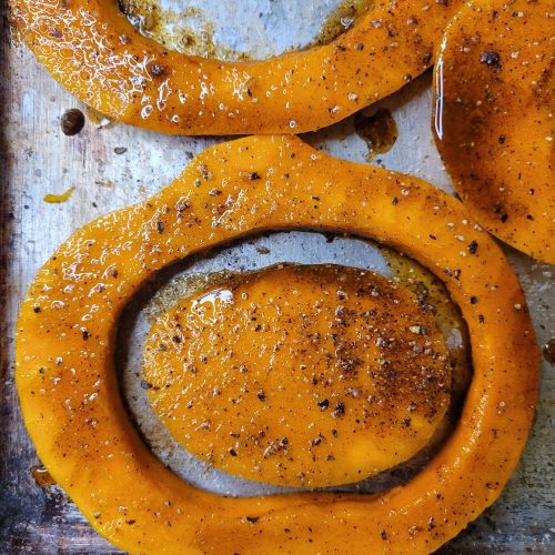 Roasted Kuri Squash Slices