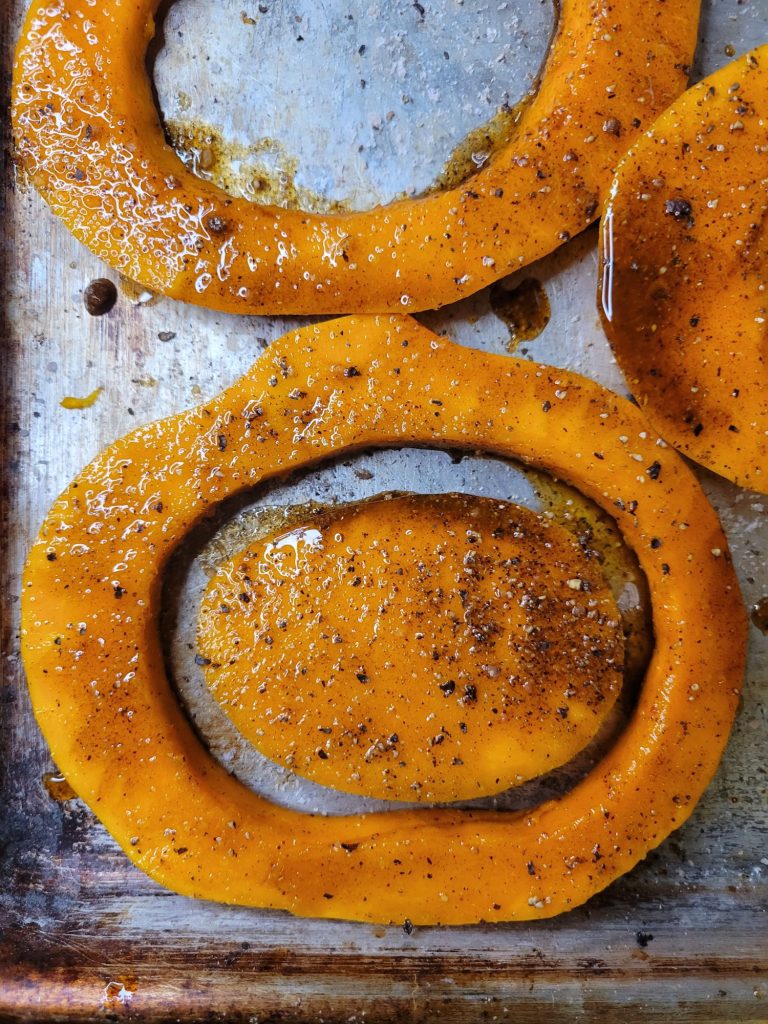 Roasted Kuri Squash Slices