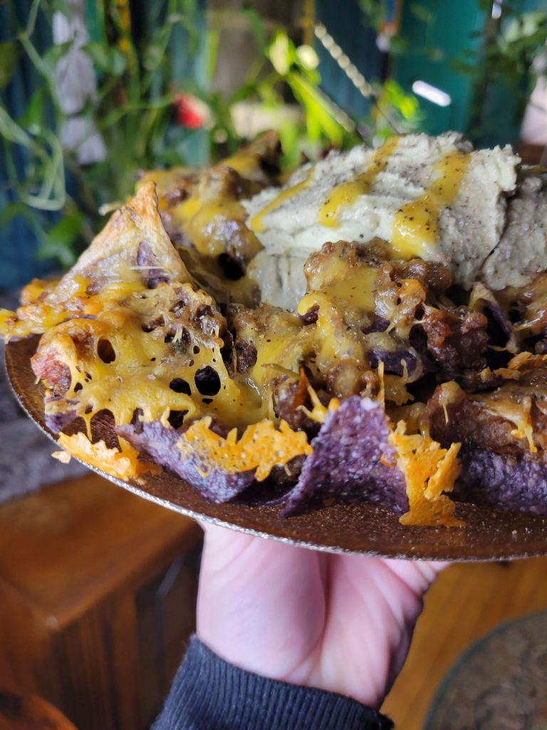 Nachos w/ Sweet Potato, Spinach, Quinoa, & Avocado Dip