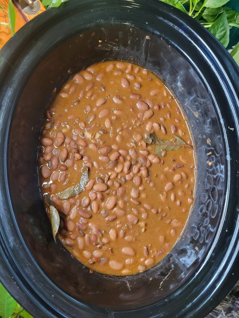 Slow Cooker Pinto Beans w/ Carolina Reapers