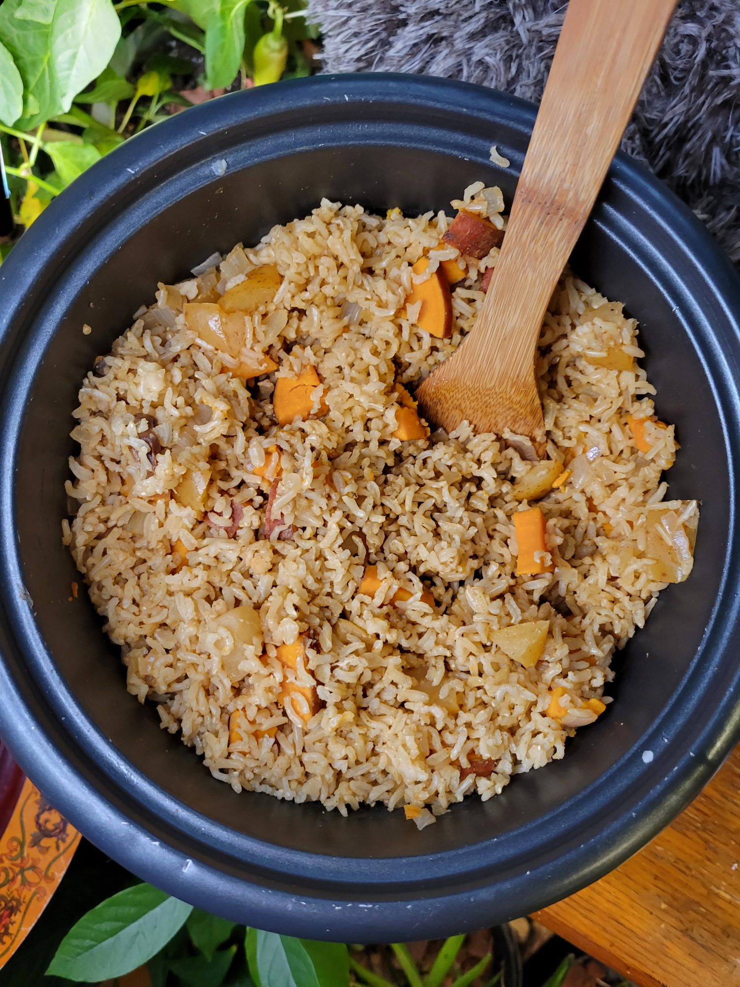 Spanish Rice w/ Sweet Potatoes & Carolina Reapers