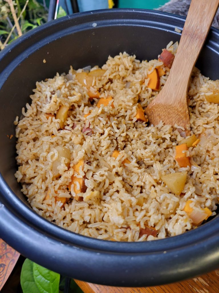 Spanish Rice w/ Sweet Potatoes & Carolina Reapers